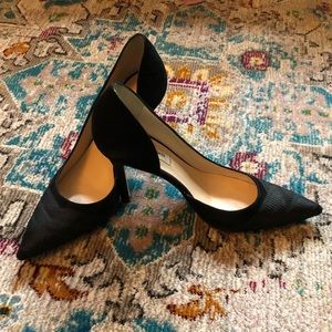 Suede & Satin “tuxedo” D’Orsay Stilettos